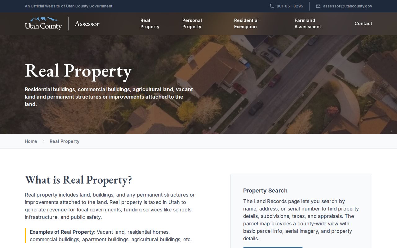 Springville street directory assessor property search