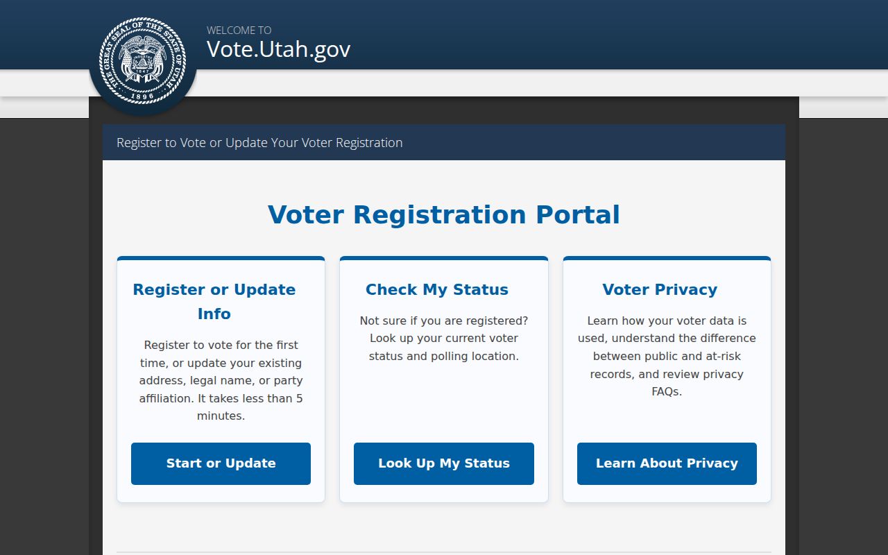 Springville resident lookup Utah voter status search